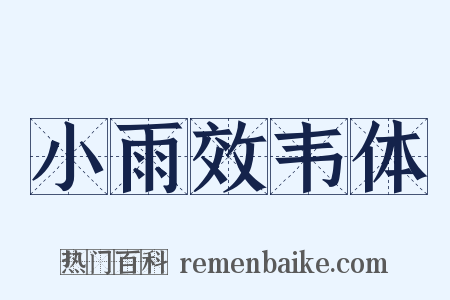 小雨效韦体是什么意思的图片